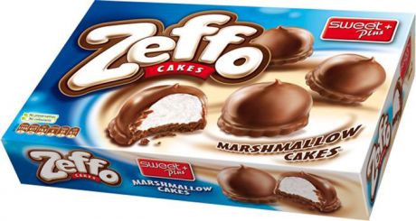 Пирожное маршмеллоу Sweet + Plus Zeffo, в какао-молочной глазури, 150 г