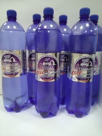 Вода Суздальские напитки "Элита", родниковая, с ионами серебра, газированная, 6 шт х 1.5 л