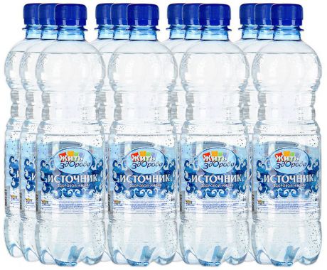 Вода Источник здоровой жизни питьевая негазированная, 12 шт по 0,6 л