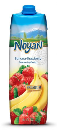 Нектар Noyan Premium Клубнично-банановый, 1 л
