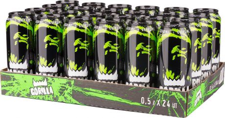 Энергетический напиток Gorilla "Зеленый", 24 шт по 450 мл