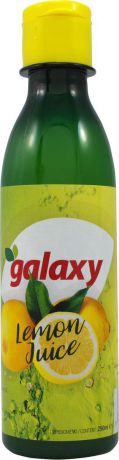 Лимонный сок Galaxy 100%, пластиковая бутылка, 250 мл