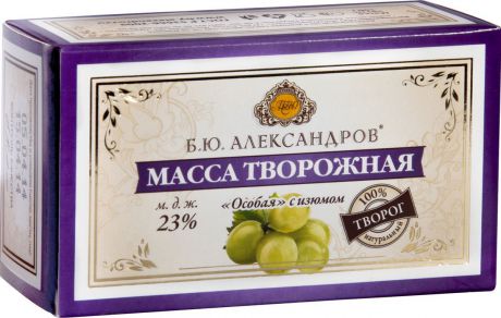 Б.Ю.Александров Масса творожная с Изюмом 23%, 100 г