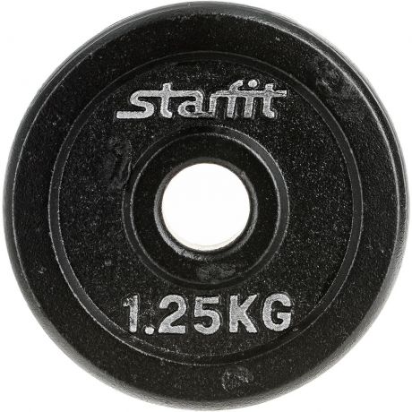 Диск Starfit "BB-204", чугунный, цвет: черный, посадочный диаметр 26 мм, 1,25 кг