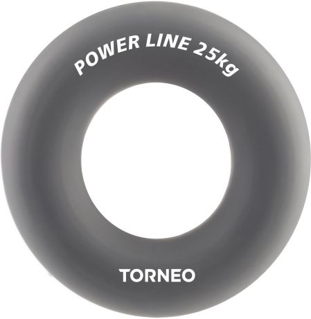 Эспандер кистевой "Torneo", диаметр 8,8 см, сопротивление 25 кг, цвет: серый