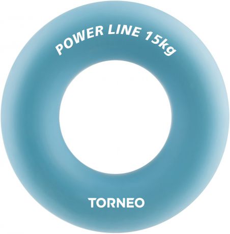 Эспандер кистевой "Torneo", диаметр 8,8 см, сопротивление 15 кг, цвет: голубой