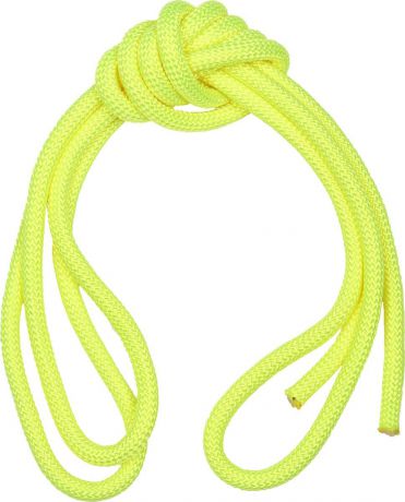 Скакалка гимнастическая "Indigo", утяжеленная, цвет: лимонный, 2,5 м