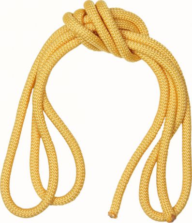 Скакалка гимнастическая Indigo, утяжеленная, цвет: желтый, длина 3 м