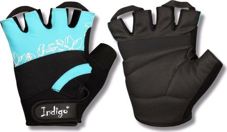 Перчатки для фитнеса женские Indigo "SB-16-1734", цвет: бирюзовый, размер L