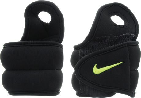 Утяжелители для рук Nike "Wrist Weights", цвет: черный, желтый, 1,1 кг, 2 шт