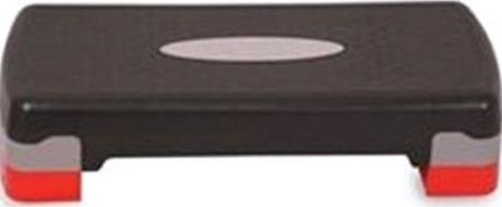Степ-доска для аэробики Indigo, 2 уровня, цвет: черно-серый, 67 х 27 х 10/15 см