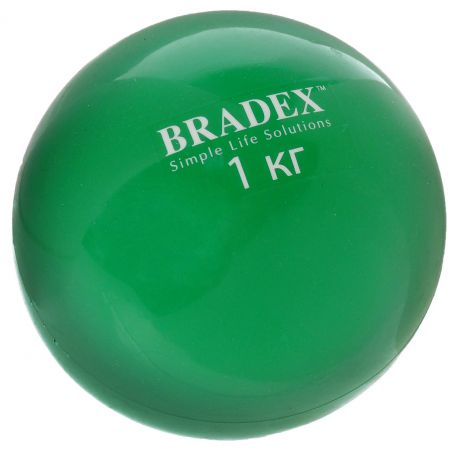Медицинбол "Bradex", цвет: зеленый, 1 кг