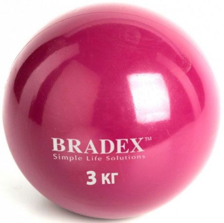 Медицинбол "Bradex", цвет: красный, 3 кг