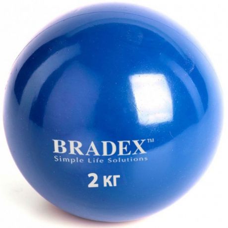 Медицинбол "Bradex", цвет: синий, 2 кг