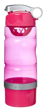 Бутылка для воды "Sistema", спортивная, цвет: малиновый, 615 мл