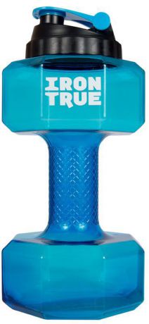 Бутылка-гантеля спортивная "Irontrue", цвет: голубой, 2,2 л