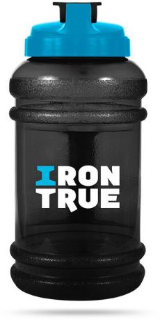 Бутылка спортивная "Irontrue", цвет: черный, синий, 2,2 л
