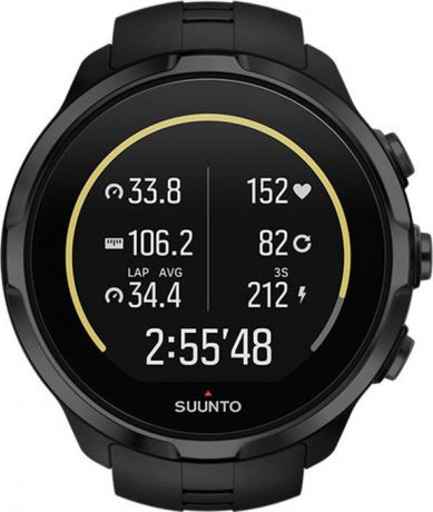 Спортивные часы Suunto "Spartan Sport Wrist HR All Black", цвет: черный