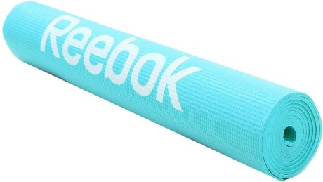 Тренировочный коврик для фитнеса Reebok "Love", тонкий, цвет: голубой