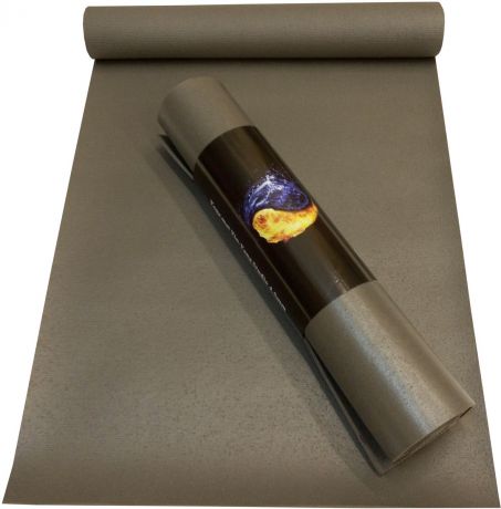 Коврик для йоги Ako-Yoga Yin-Yang Studio, цвет: серый, 175 х 60 х 0,45 см