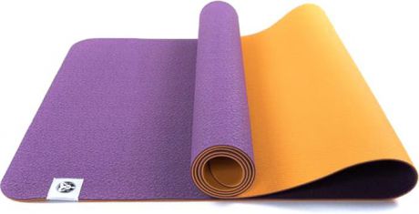 Коврик для йоги RamaYoga "Лотос Light", цвет: фиолетовый, 185 х 60 см