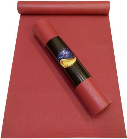 Коврик для йоги детский Ako-Yoga Yin-Yang Studio, цвет: бордо, 150 х 60 х 0,3 см