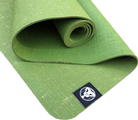 Коврик для йоги RamaYoga "Кубера", цвет: зеленый, 185 х 60 см