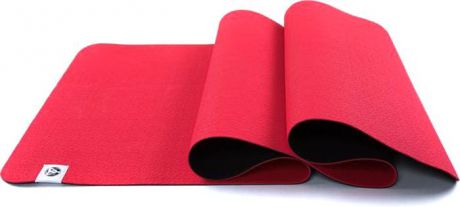Коврик для йоги RamaYoga "Лотос Light", цвет: красный, 185 х 60 см
