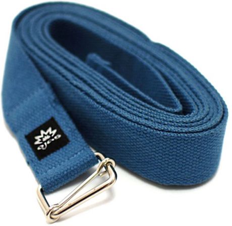 Ремень для йоги Ojas "Cotton Natural Long", цвет: синий, 4 х 300 см