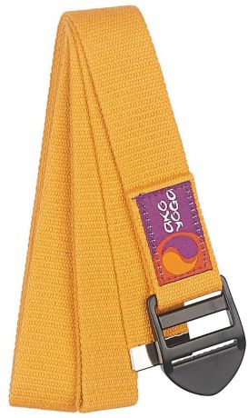 Ремень для йоги Ako-Yoga "Бодхи Де-люкс", цвет: желтый, длина 250 см