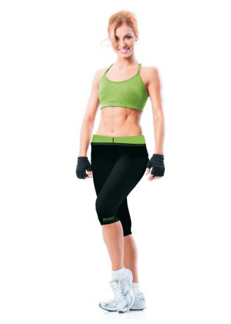 Леггинсы для похудения женские Bradex Body Shaper, цвет: черный, зеленый. SF 0202. Размер XXXXL (56/58)