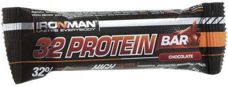 Батончик протеиновый Ironman "32 Protein", шоколад, темная глазурь, 50 г