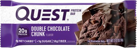Батончик протеиновый Quest Nutrition "QuestBar", печенье с шоколадной крошкой, 60 г