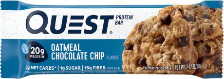 Батончик протеиновый Quest Nutrition "QuestBar", овсяное печенье и шоколад, 60 г