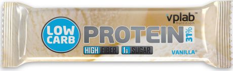Батончик протеиновый Vplab "Low Carb Protein Bar", ваниль, 35 г