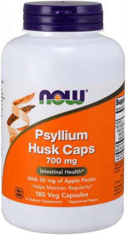 Витаминно-минеральный комплекс Now Foods Psyllium Husk 700 мг + pectin, 180 капсул