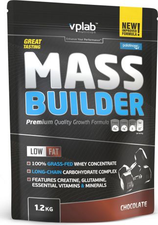 Гейнер VPLab "Mass Builder", шоколад, 1,2 кг