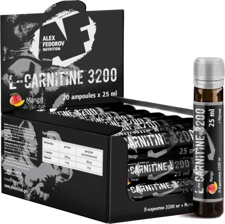 Жиросжигатель Alex Fedorov Nutrition "L-Carnitine 3200", манго, 500 мл