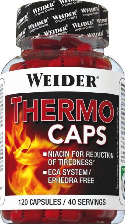 Жиросжигатель Weider "Thermo Caps", 120 капсул