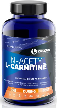 L-карнитин Geon "Ацетил-Л-карнитин", 600 мг, 75 капсул