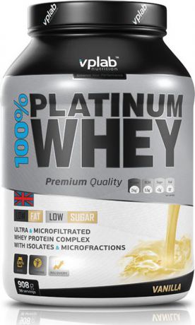 Протеин Vplab "100% Platinum Whey", ваниль, 908 г