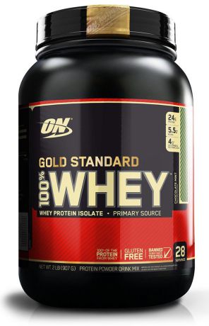 Протеин Optimum Nutrition "100% Whey Protein Gold Standard", мятный шоколад, 900 г