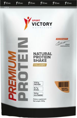 Протеин Sport Victory Nutrition "Premium Protein", банан и персик, 900 г