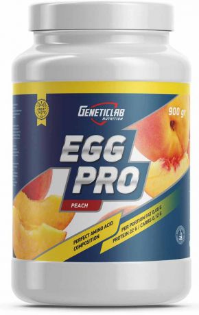 Протеин яичный Geneticlab Nutrition "Egg Pro", персик, 900 г