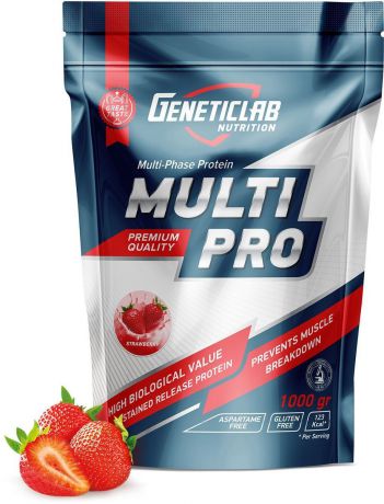 Протеин Geneticlab "Multi Pro", клубника, 1 кг
