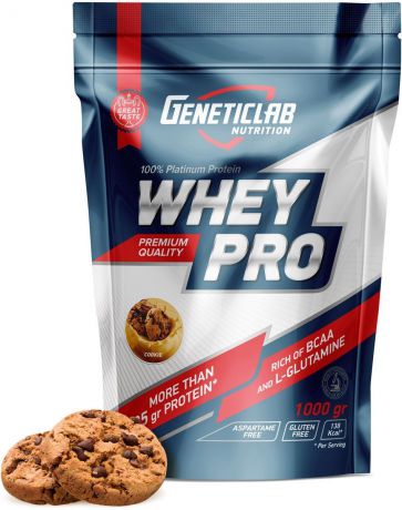 Протеин сывороточный Geneticlab Nutrition "Whey Pro", печенье, 1 кг