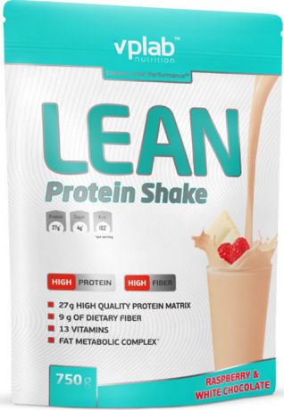 Протеин Vplab "Lean Protein", малина и белый шоколад, 750 г