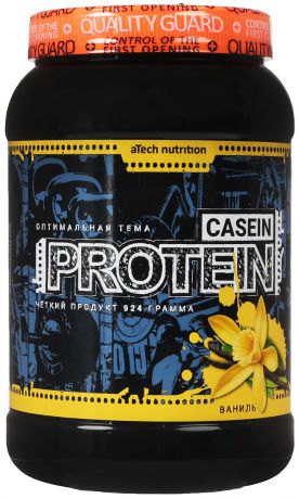 Протеин cывороточный aTech Nutrition "Casein Protein 100%", ваниль, 924 г