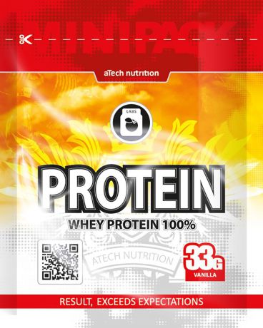 Протеин cывороточный aTech Nutrition "Whey Protein 100%", ваниль, 33 г