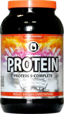 Протеин cывороточный aTech Nutrition "Protein 5-Complete", печенье и карамель, 924 г